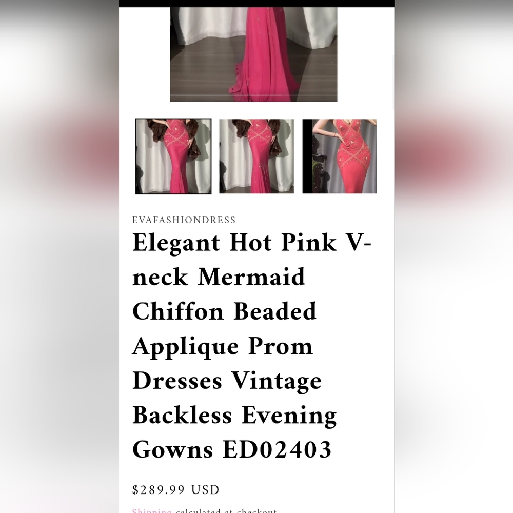 Cache Hot Pink Beaded Mermaid Dress